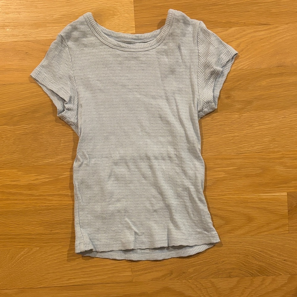 American Eagle Outfitters Light Gray Short Sleeve Tee